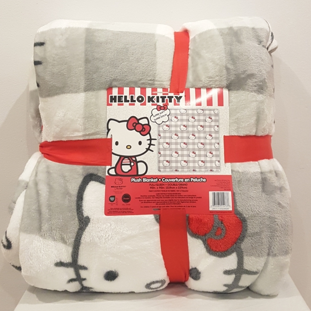 Hello Kitty Throw Blanket Queen/Full 90"×90" - Picture 1 of 3